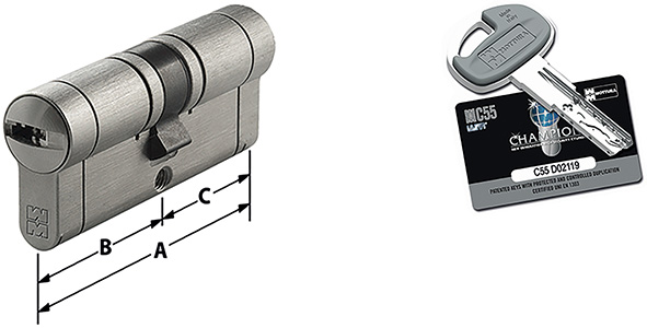 CILINDRI MOTTURA C55 CHIAVE-CHIAVE                