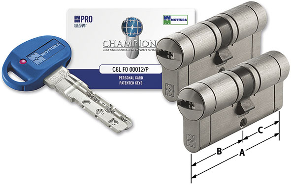 KIT COPPIA CILINDRI MOTTURA PRO CHIAVE UGUALE     