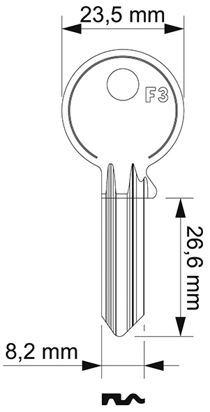 CHIAVI NAZIONALI ISEO F3 F20260                   