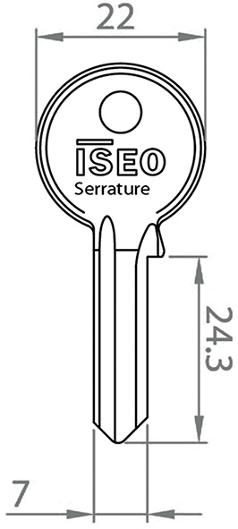 CHIAVI NAZIONALI ISEO CIL.OVALE F5 020159         