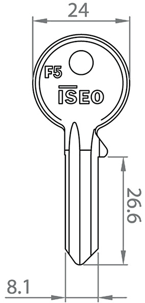 CHIAVI NAZIONALI ISEO CIL.SAGOMATO F5 020259      