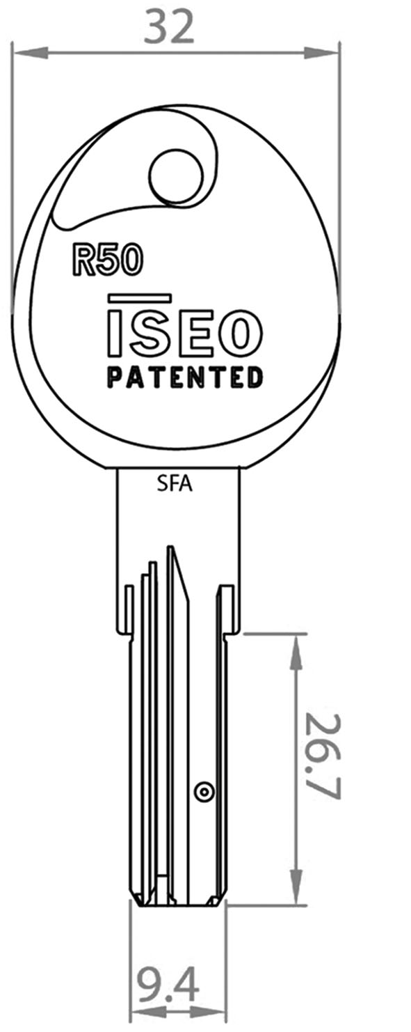 CHIAVI PUNZONATE ISEO R50 020990H                 