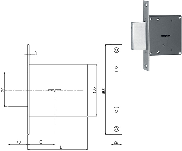 SERRATURE FIAM-ISEO INFILARE ART.3131             