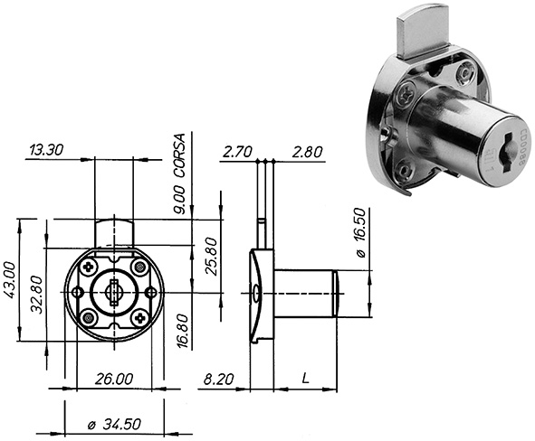 SERRATURE PER MOBILI MERONI 2630                  