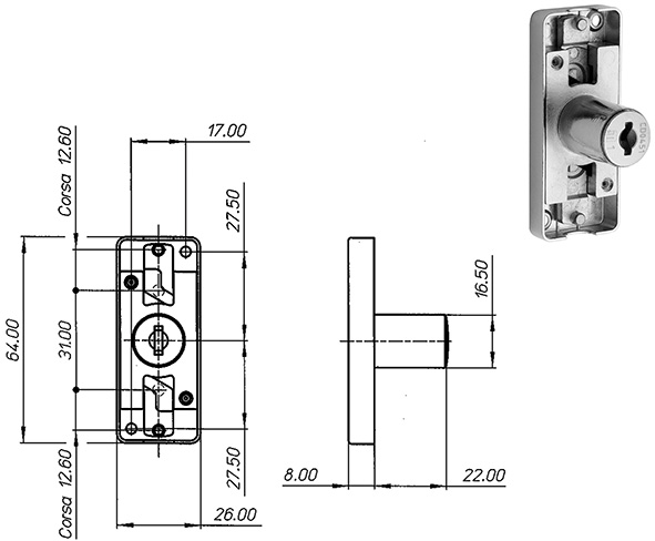 SERRATURE PER MOBILI MERONI 2675                  