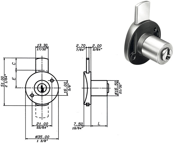 SERRATURE PER MOBILI MERONI 2130                  