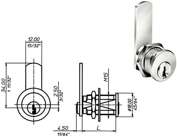 SERRATURE PER MOBILI MERONI 2151                  