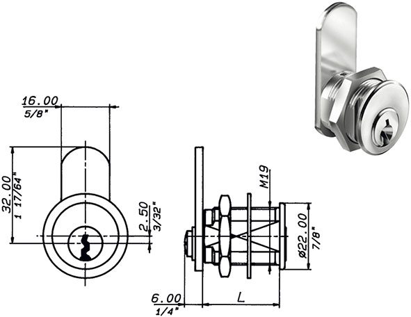 SERRATURE PER MOBILI MERONI 2251                  