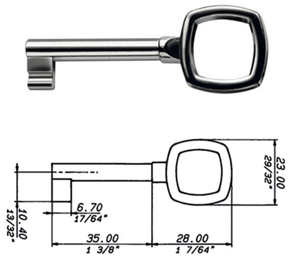 CHIAVI PER MOBILI A LEVA MERONI O699              