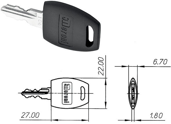 CHIAVI NAZIONALI MERONI 26HMA X SERR.2651         