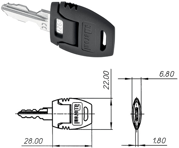CHIAVI NAZIONALI MERONI 26HM1 X SERR.2651         