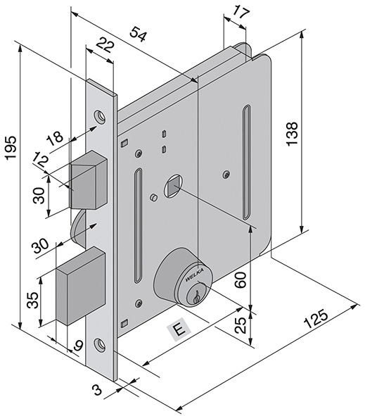 SERRATURE WELKA 050 PER CANCELLO                  