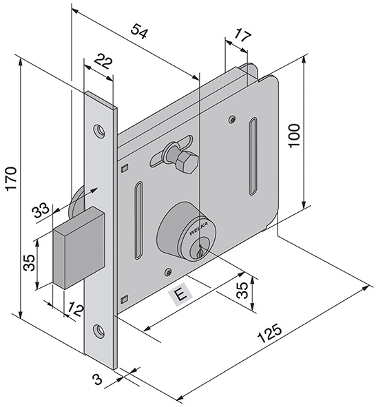 SERRATURE WELKA 053 PER CANCELLO                  