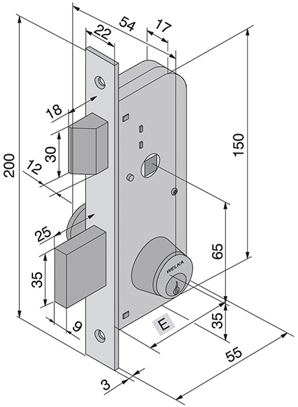 SERRATURE WELKA 060 IMPENNATA                     