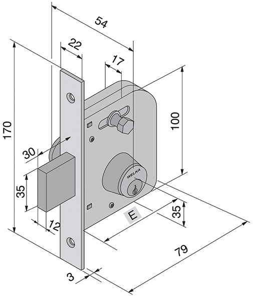 SERRATURE WELKA 065 IMPENNATA                     