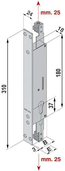 SERRATURE WELKA 082 DA MONTANTE                   