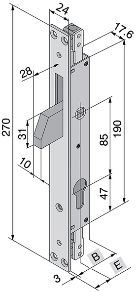 SERRATURE WELKA 085.19 DA MONTANTE                