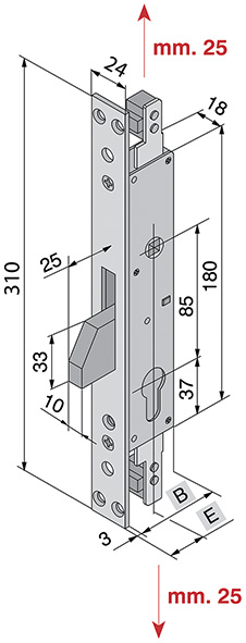 SERRATURE WELKA 085.25 DA MONTANTE                