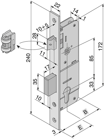 SERRATURE WELKA 101 DA MONTANTE                   