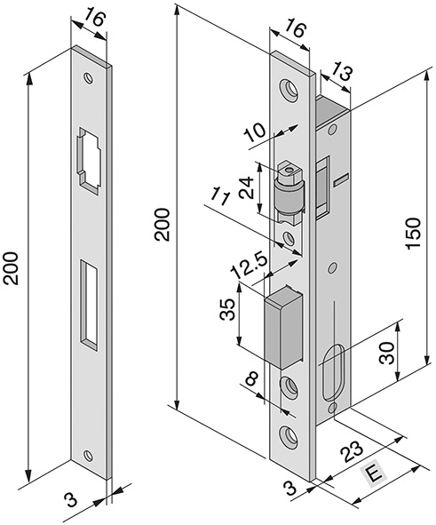 SERRATURE WELKA 110 DA MONTANTE                   