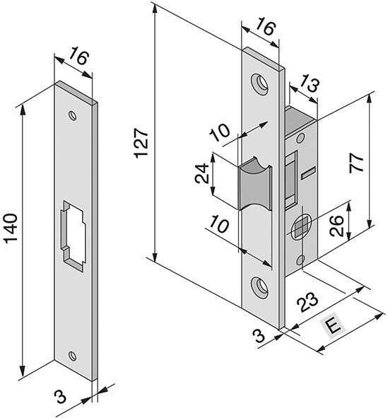 SERRATURE WELKA 113 DA MONTANTE                   