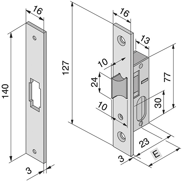 SERRATURE WELKA 115 DA MONTANTE                   