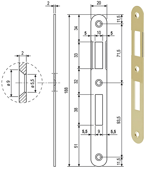CONTROPIASTRE AGB PATENT PICCOLA BT ART.570.01    
