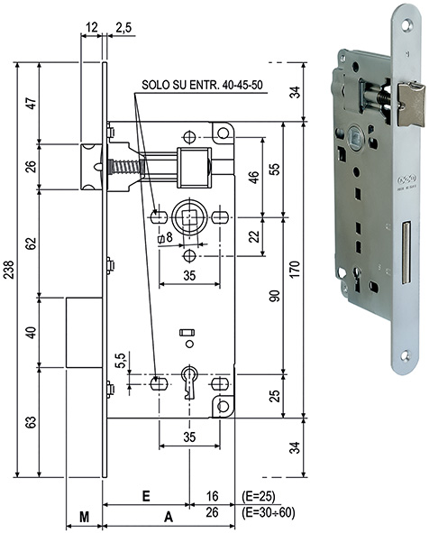 SERRATURE AGB PATENT GRANDE B.TONDO ART.591       