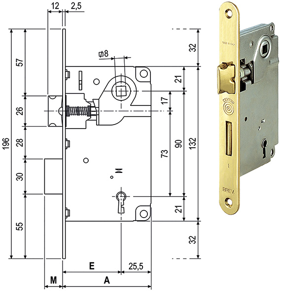 SERRATURE AGB CENTRO PATENT FRONTALE 22 ART.1001  
