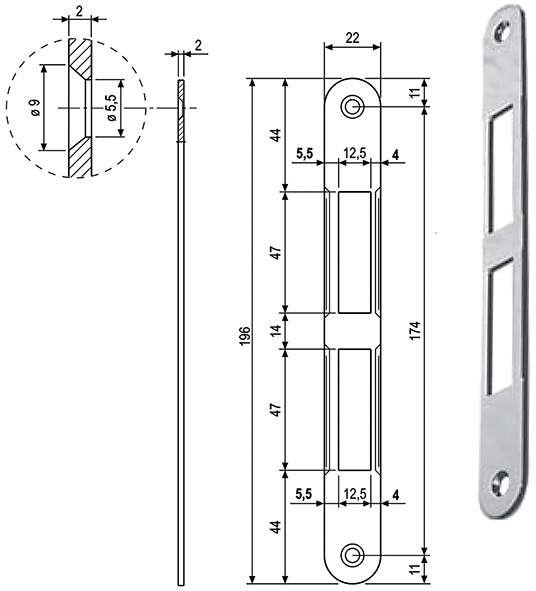 CONTROPIASTRE AGB CENTRO BT F22 ART.1000.01       