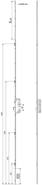 SERRATURE AGB MULTIPUNTO SICURTOP ART.1685        