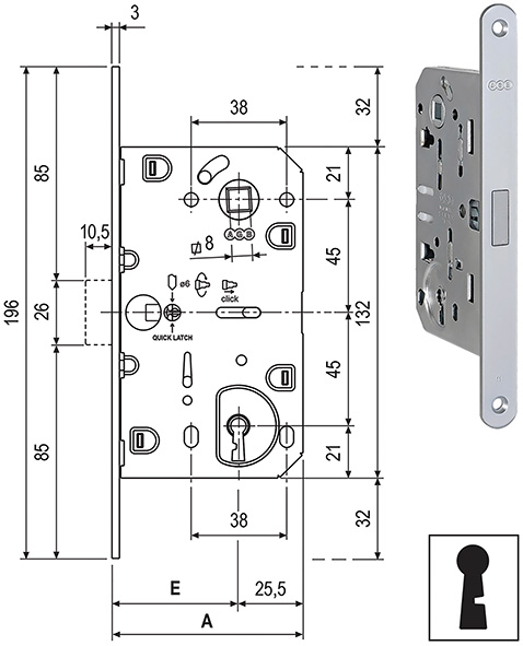 SERRATURE AGB POLARIS 2XT PATENT ART.6101         
