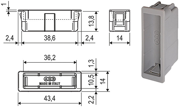 VASCHETTE AGB EASY-FIX POLARIS 2XT ART.2402       