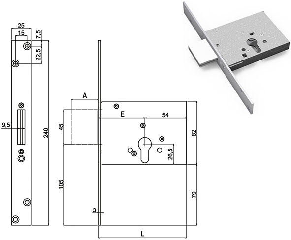 SERRATURE SECUREMME INFILARE 2051                 