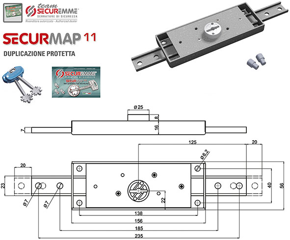 SERRATURE SECUREMME SERRANDE SECURMAP11 2200      
