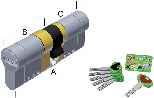 CILINDRI SECUREMME EVOK22 TOP MODULARE FRIZIONATO 