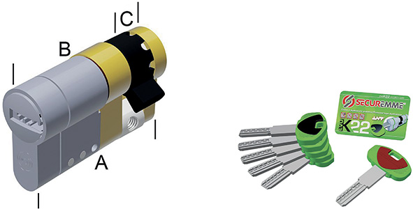 MEZZI CILINDRI SECUREMME EVOK22 TOP MODULARE      