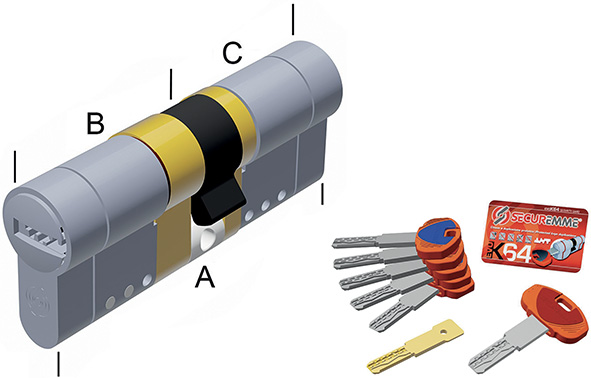CILINDRI SECUREMME EVOK64 TOP MODULARE FRIZIONATO 
