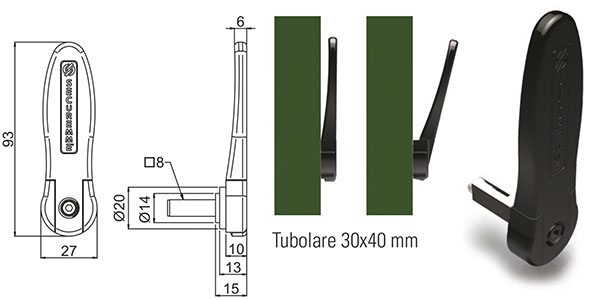 MANIGLIE SECUREMME OSCILLANTI 5210                