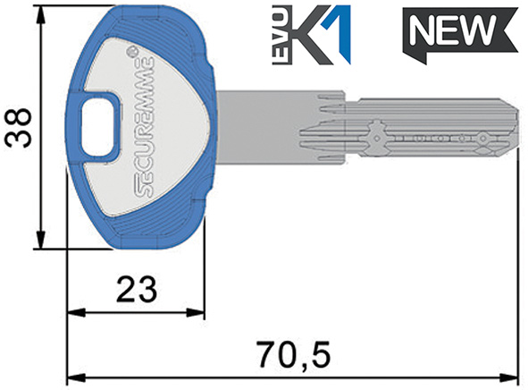 CHIAVI SECUREMME TEAM EVOK1 * DUPLICATO           