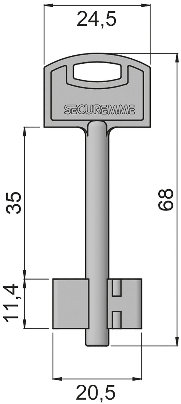 CHIAVI SICUREZZA D.MAPPA SECUREMME TIPO B MM.68   