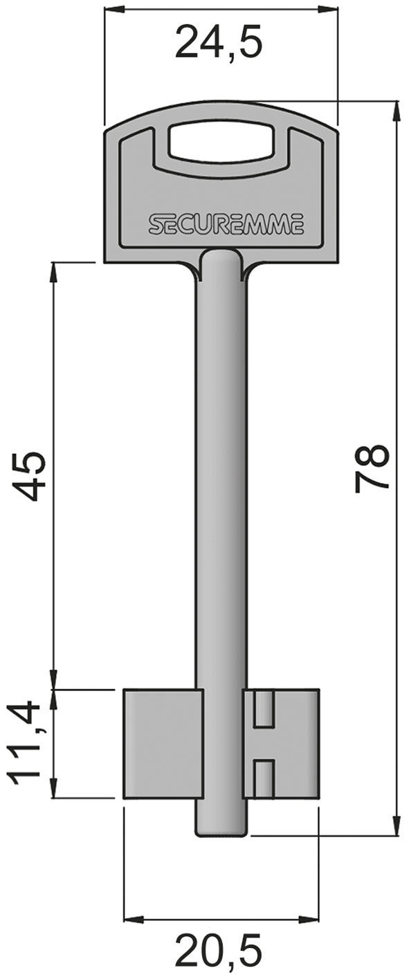 CHIAVI SICUREZZA D.MAPPA SECUREMME TIPO C MM.78   