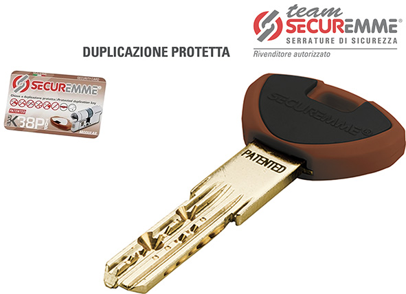 CHIAVI SECUREMME TEAM EVOK38 A * DUPLICATO        