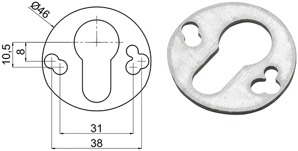SPESSORI PER PROTEZIONE CILINDRO SECUREMME D.46   