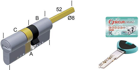 CILINDRI SECUREMME EVOK18 TOP MODULARE POMOLO     
