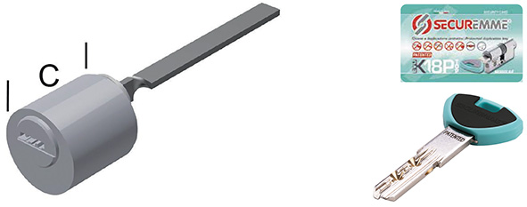 CILINDRI SECUREMME EVOK18 TONDO 4 FORI            