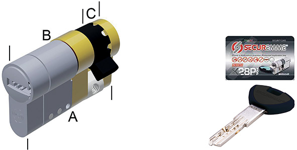 MEZZI CILINDRI SECUREMME EVOK28 TOP MODULARE      