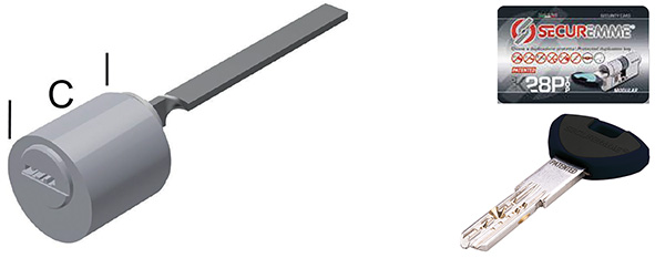 CILINDRI SECUREMME EVOK28 TONDO 4 FORI            