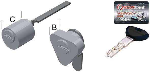 CILINDRI SECUREMME COPPIA EVOK28 SERR.ELETR. 11721