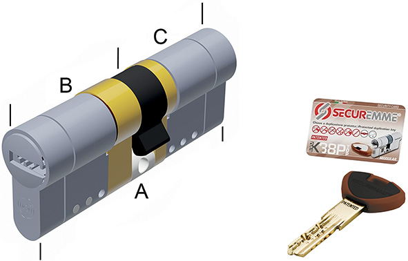 CILINDRI SECUREMME EVOK38 TOP MODULARE FRIZIONATO 
